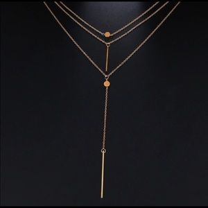 Tassel Charm Bar Statement Necklace